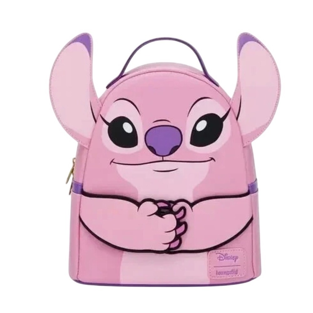 Loungefly Disney Stitch Angel Pink Character Mini Backpack Kawaii Cute